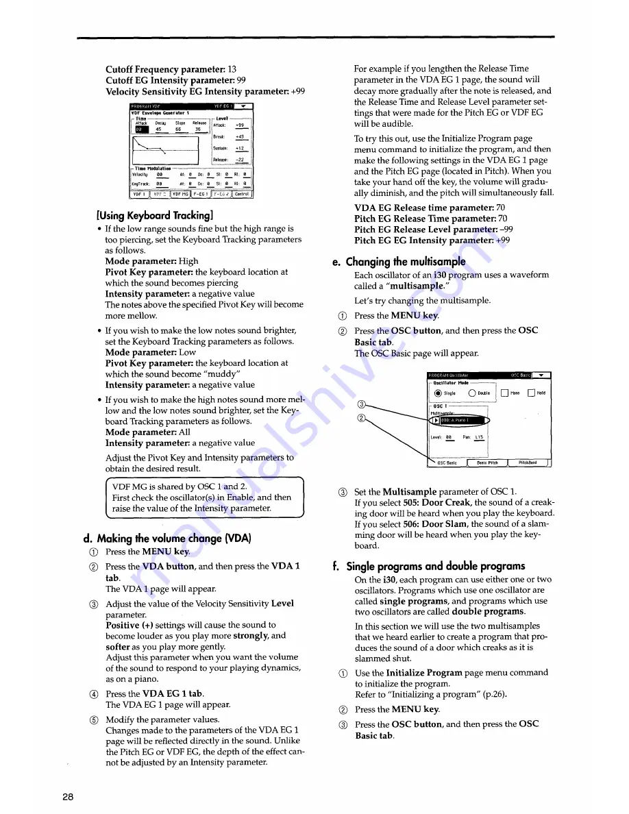 Korg i30 Player'S Manual Download Page 32