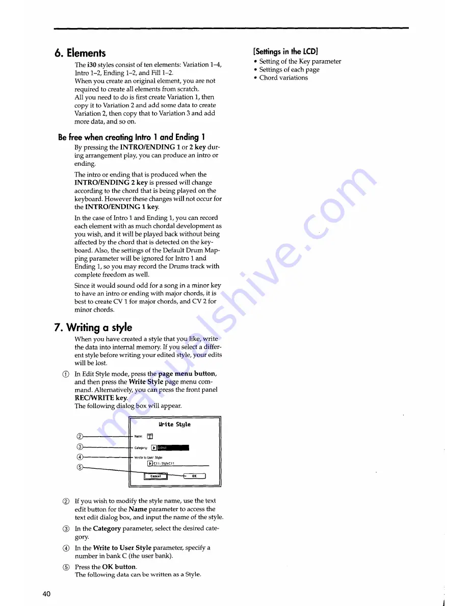 Korg i30 Player'S Manual Download Page 44