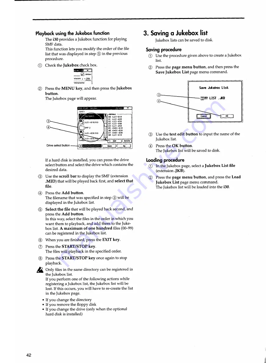 Korg i30 Player'S Manual Download Page 46