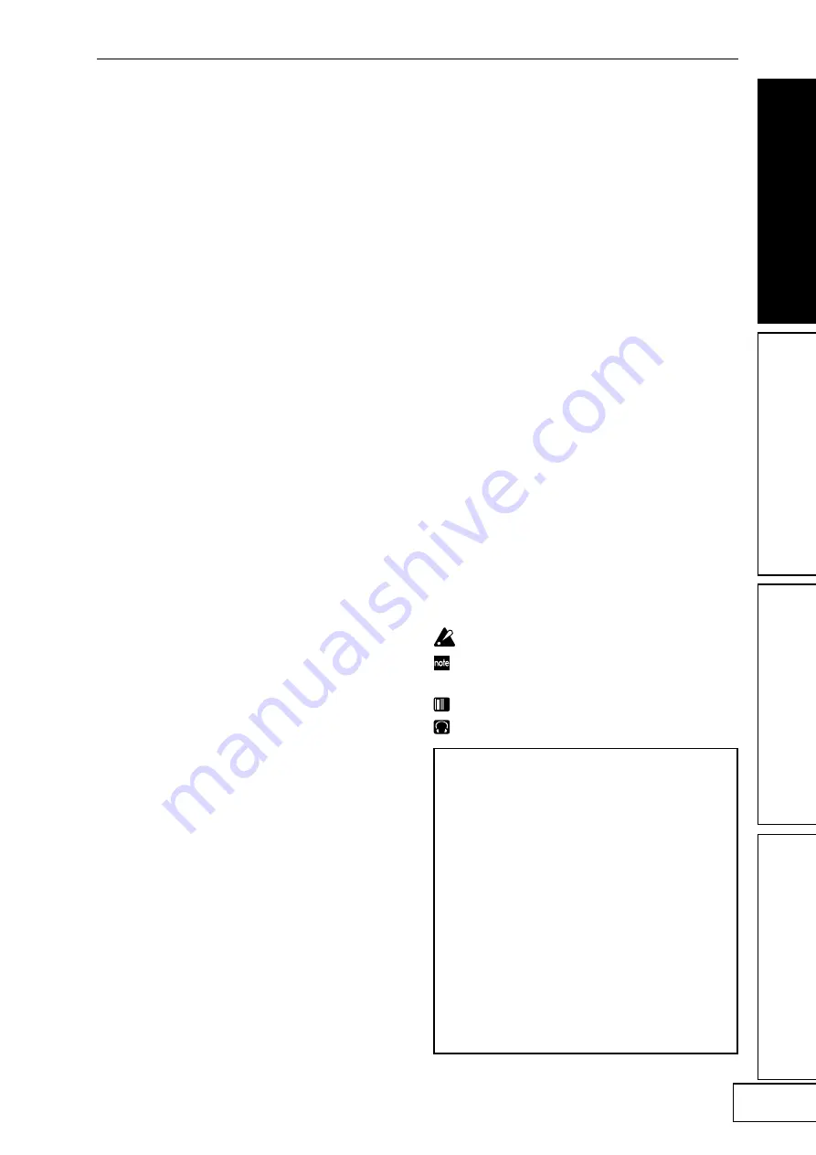 Korg KAOSS PAD Entrancer Owner'S Manual Download Page 3