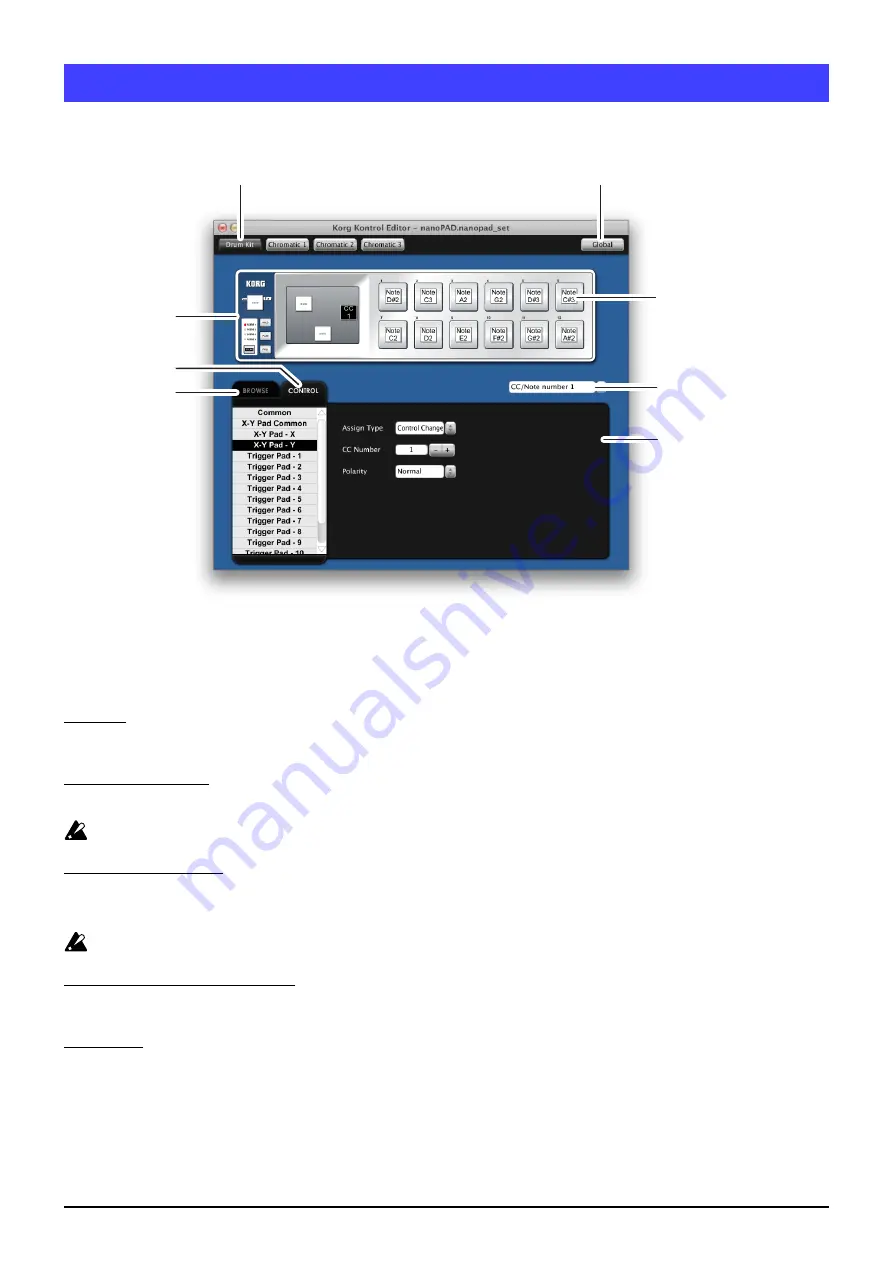 Korg Kontrol Editor Скачать руководство пользователя страница 7