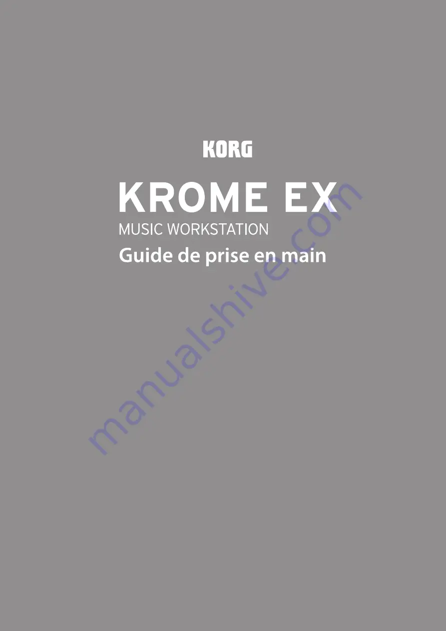 Korg Krome EX Quick Start Manual Download Page 27