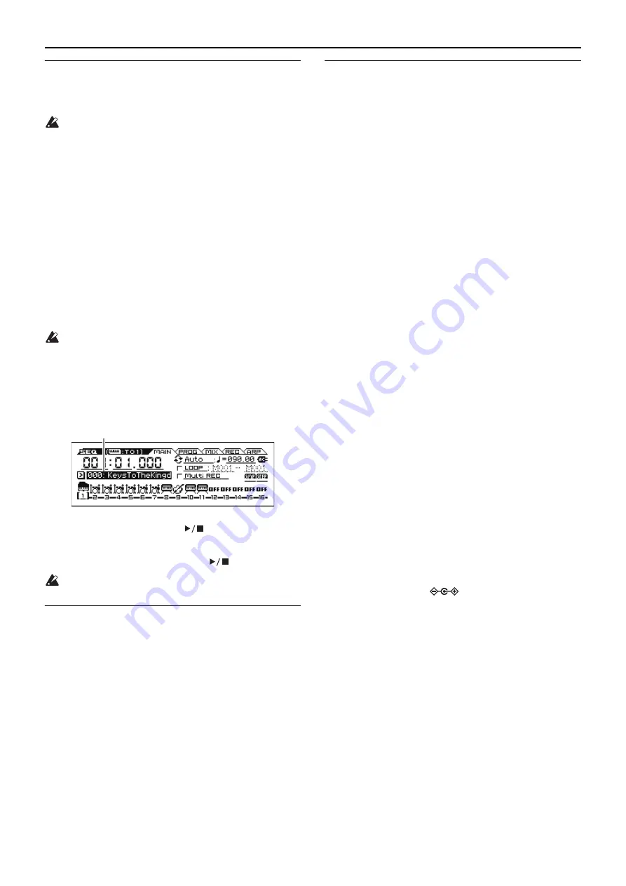 Korg KROSS Series Quick Start Manual Download Page 24