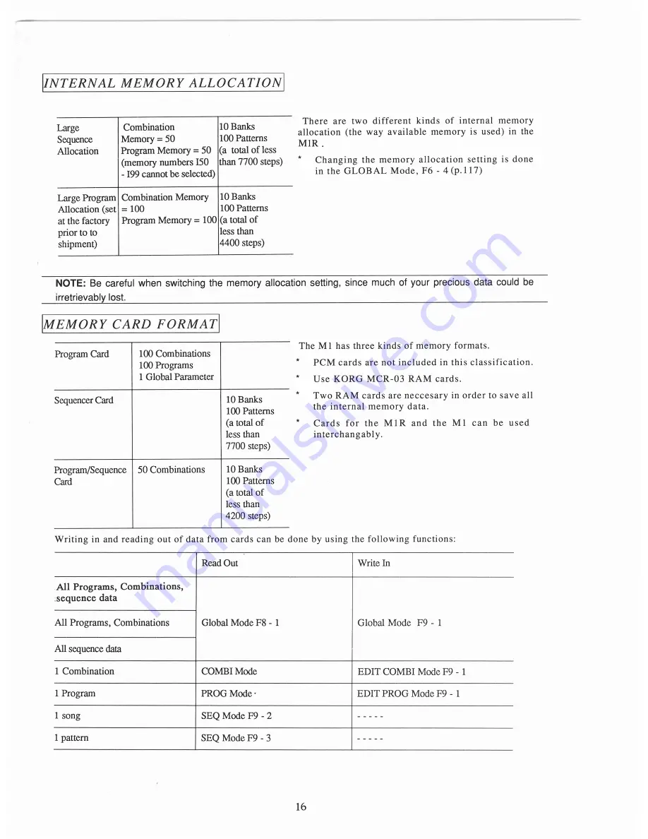 Korg M1R Owner'S Manual Download Page 17