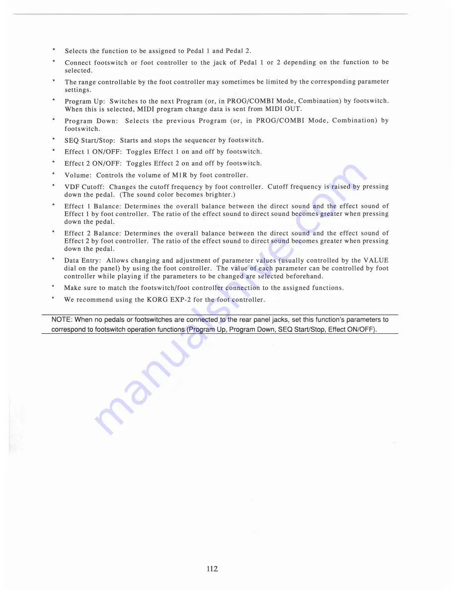 Korg M1R Owner'S Manual Download Page 113