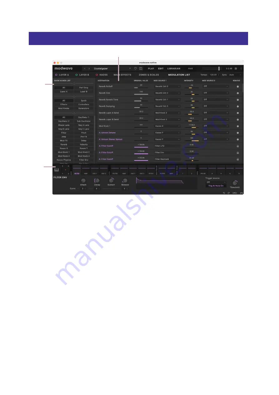 Korg modwave native Manual Download Page 60