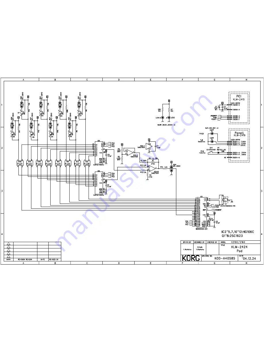 Korg OASYS 76 Service Manual Download Page 13