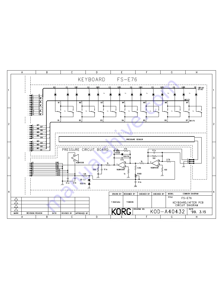 Korg OASYS 76 Service Manual Download Page 22