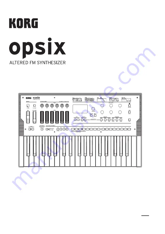 Korg opsix Owner'S Manual Download Page 1