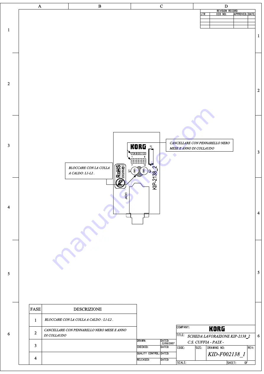 Korg PA3X Service Manual Download Page 19