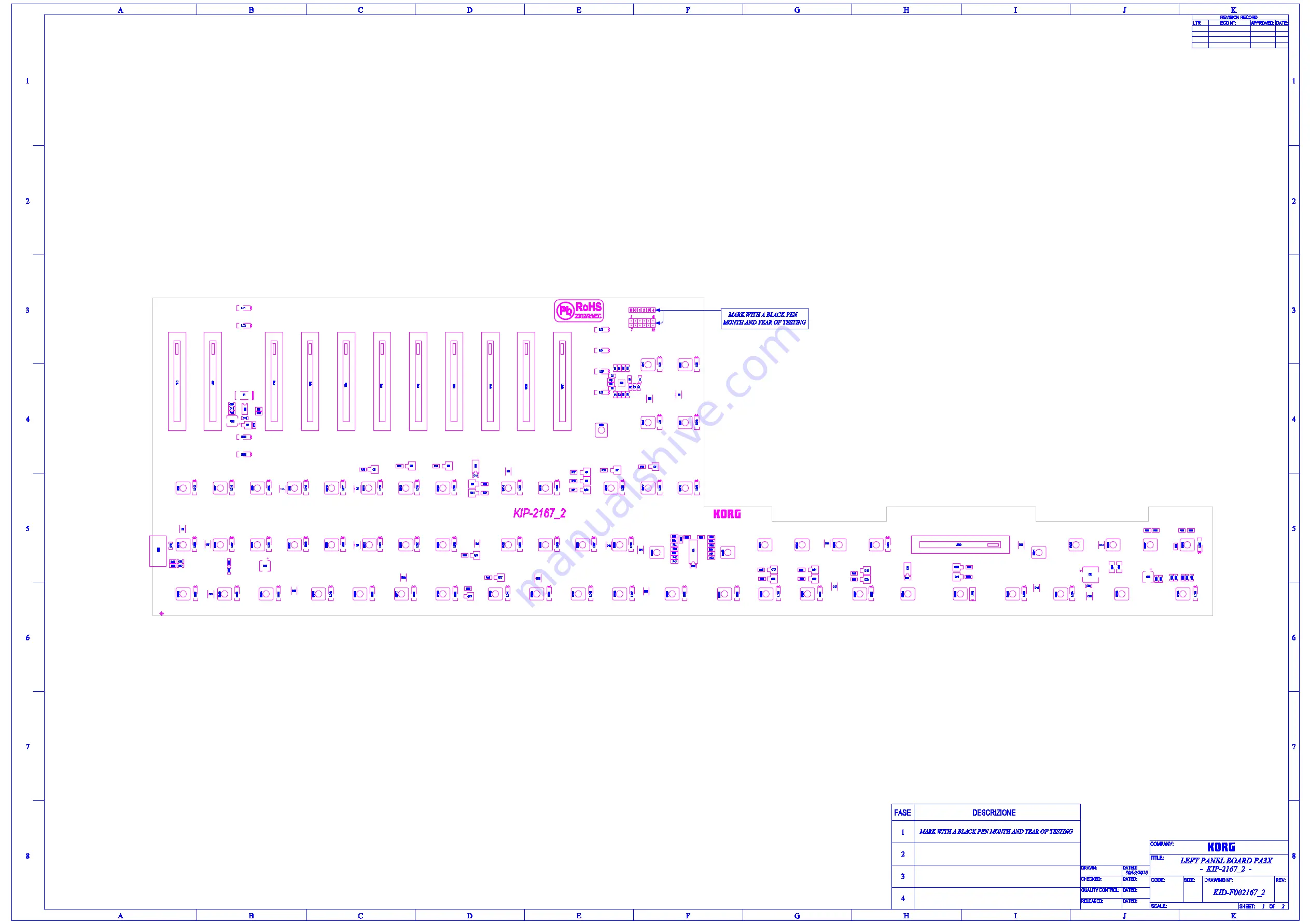 Korg PA3X Service Manual Download Page 38