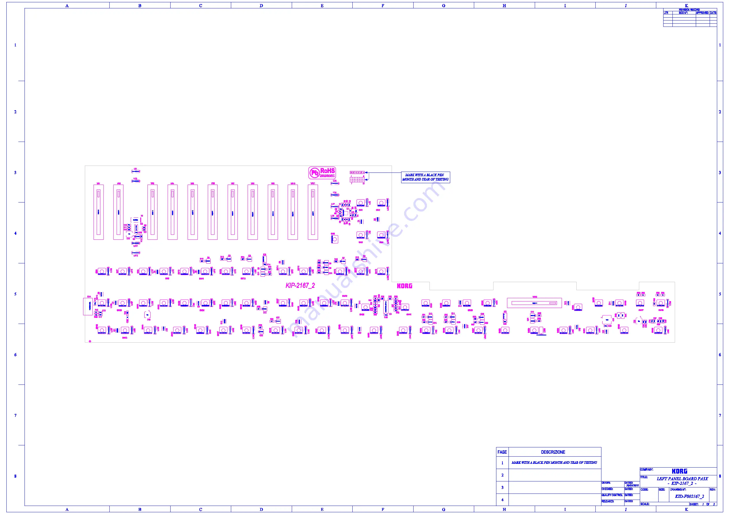 Korg PA3X Service Manual Download Page 39