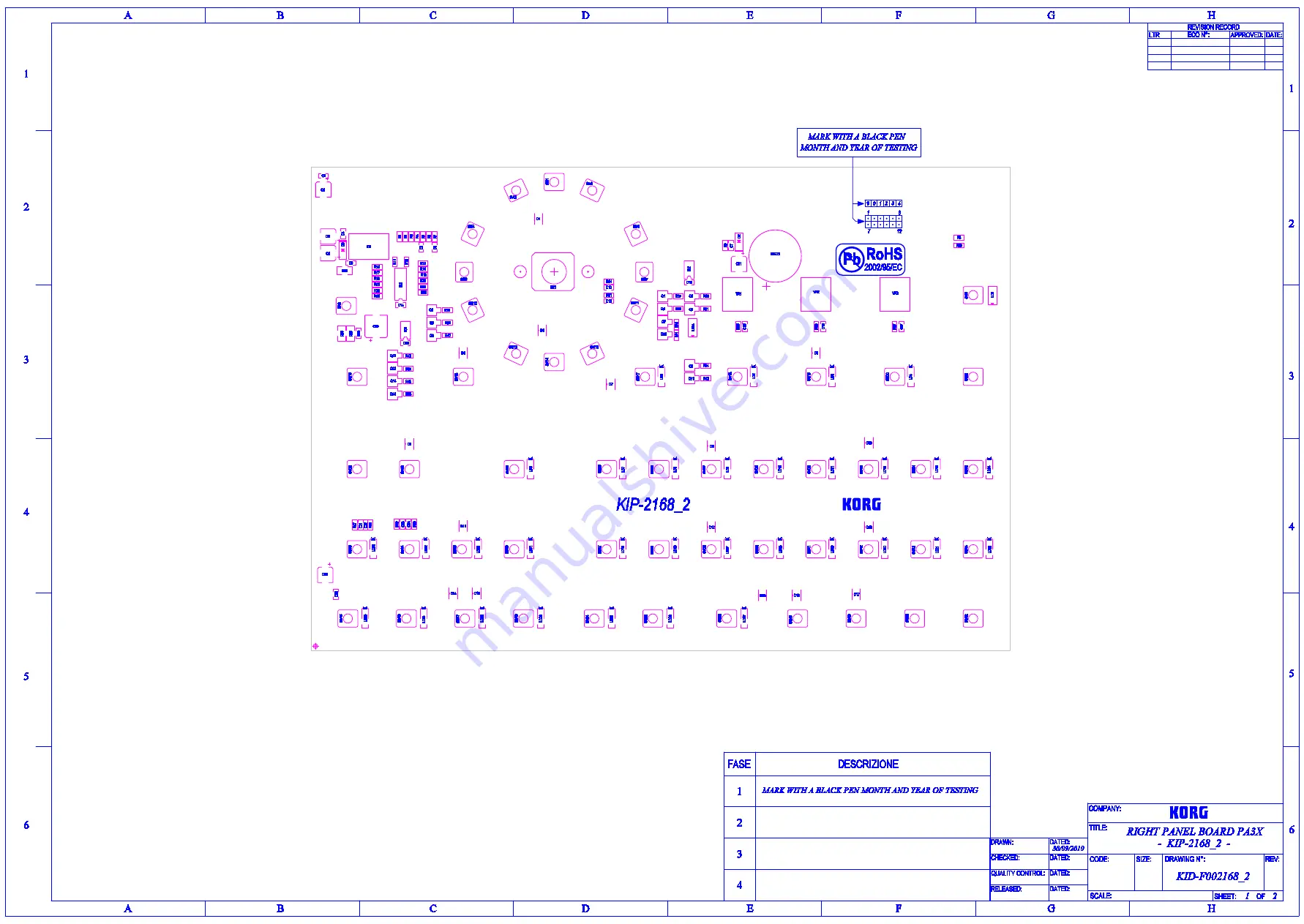 Korg PA3X Service Manual Download Page 45