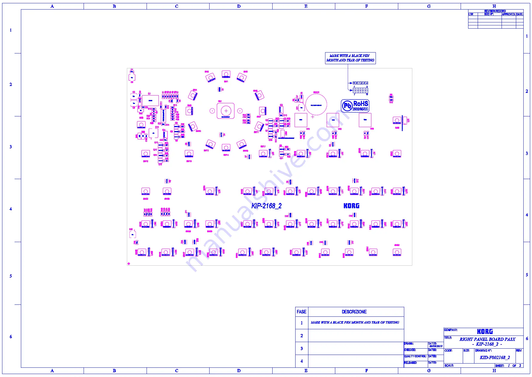 Korg PA3X Service Manual Download Page 46