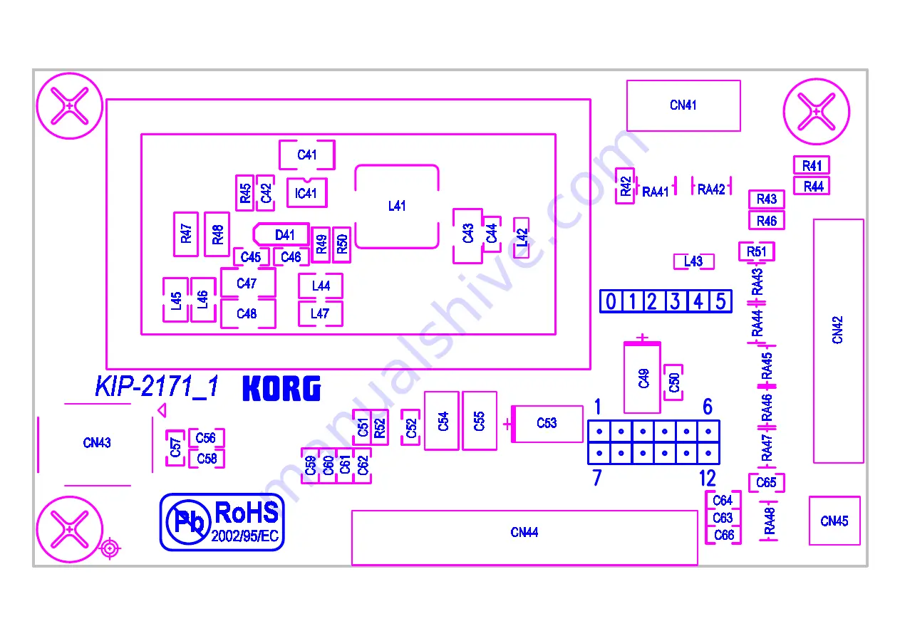 Korg PA3X Service Manual Download Page 60