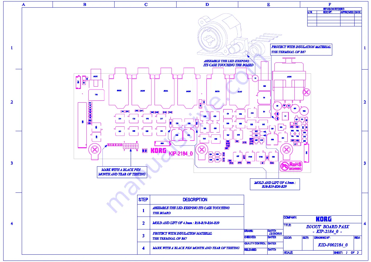 Korg PA3X Service Manual Download Page 82