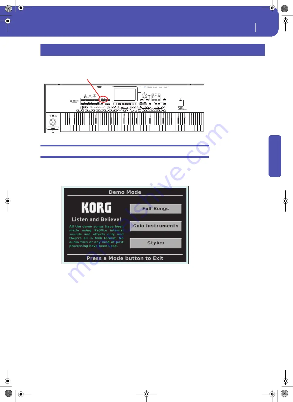 Korg Pa3XLe User Manual Download Page 41