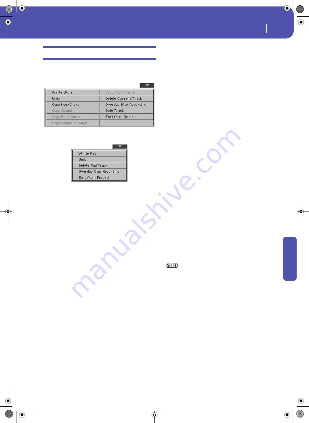 Korg Pa3XLe User Manual Download Page 169