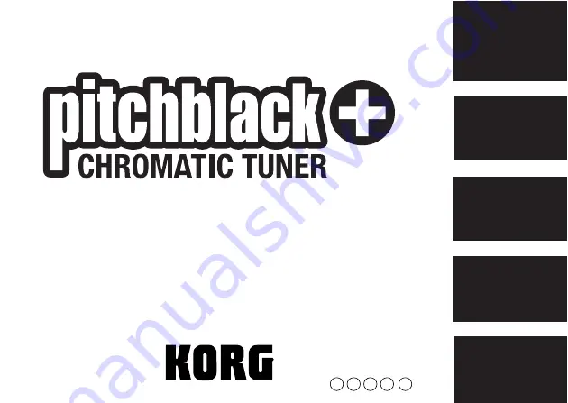 Korg pitchblack+ Скачать руководство пользователя страница 1