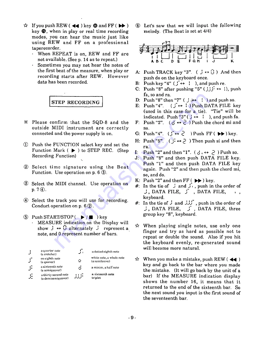 Korg SQD-8 Owner'S Manual Download Page 9