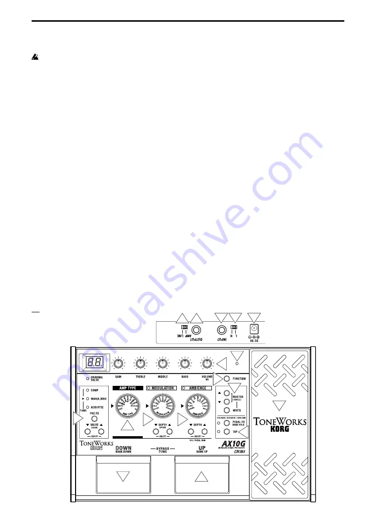 Korg ToneWorks AX10G Скачать руководство пользователя страница 5