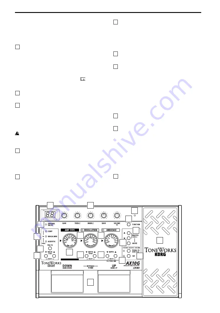 Korg ToneWorks AX10G Owner'S Manual Download Page 6