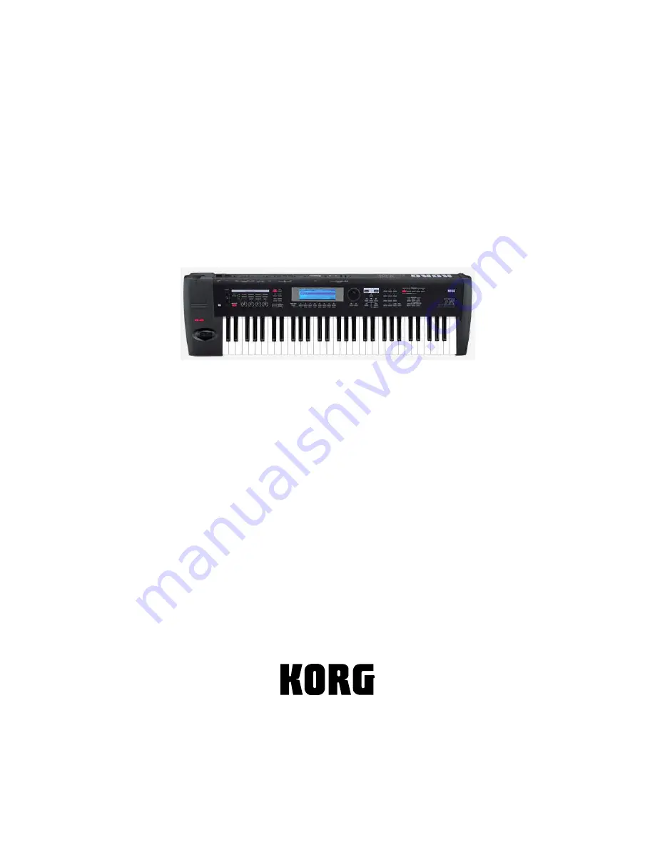 Korg TR61 Service Manual Download Page 1