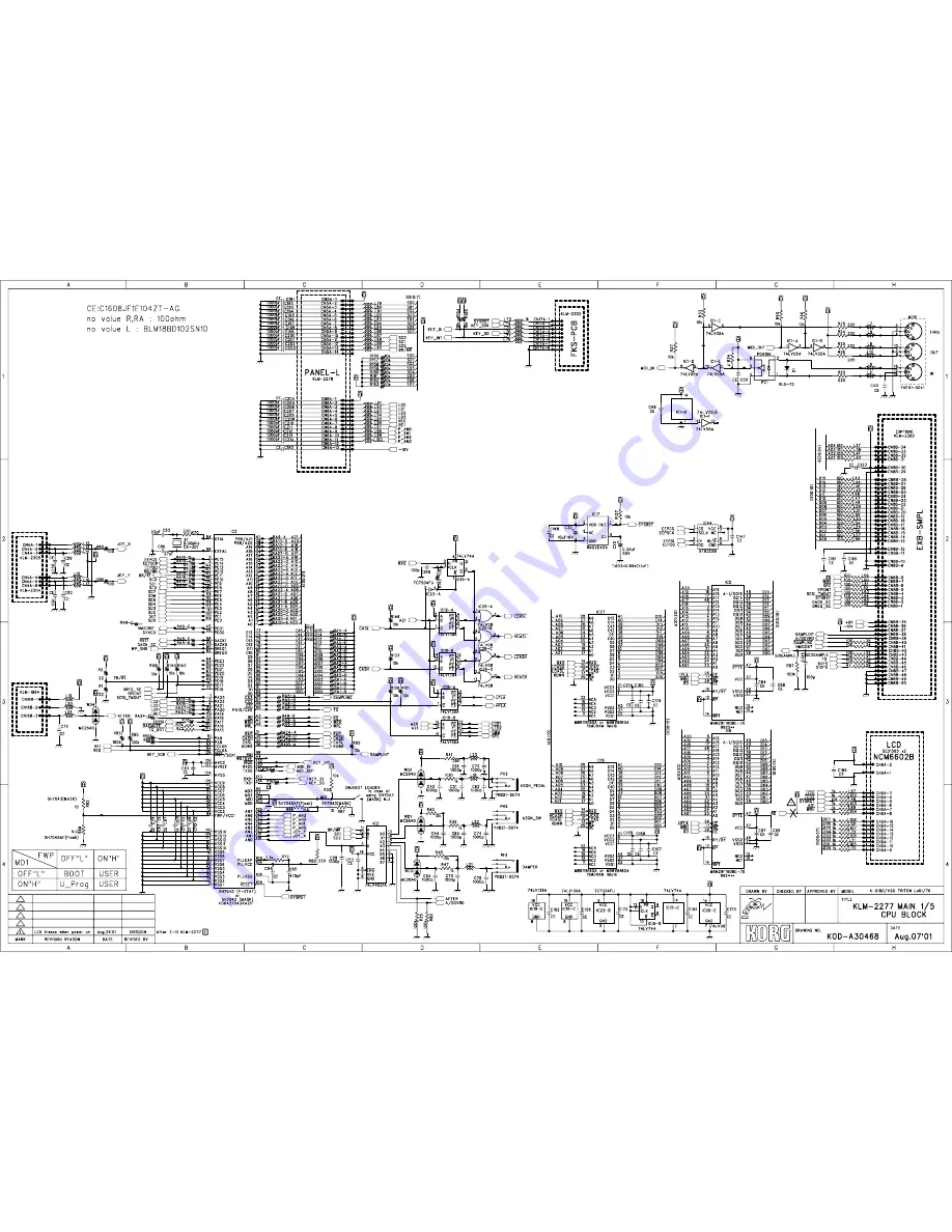 Korg TRITON Le Service Manual Download Page 7