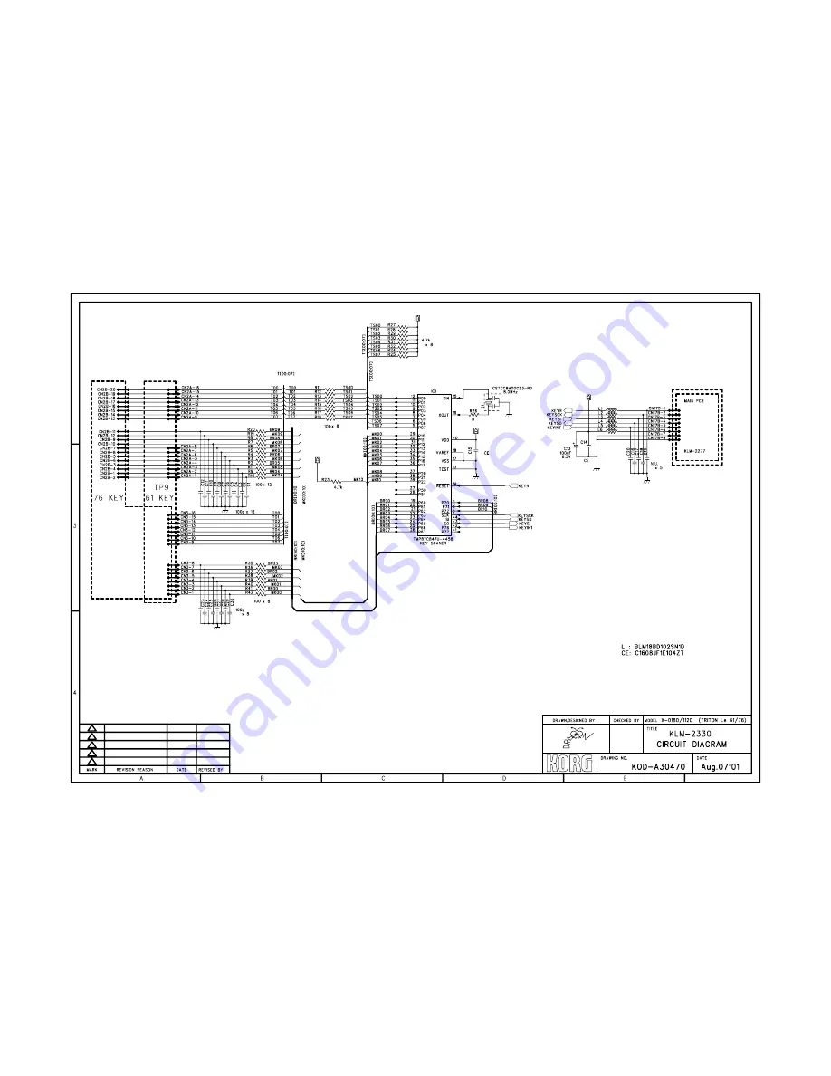 Korg TRITON Le Service Manual Download Page 12