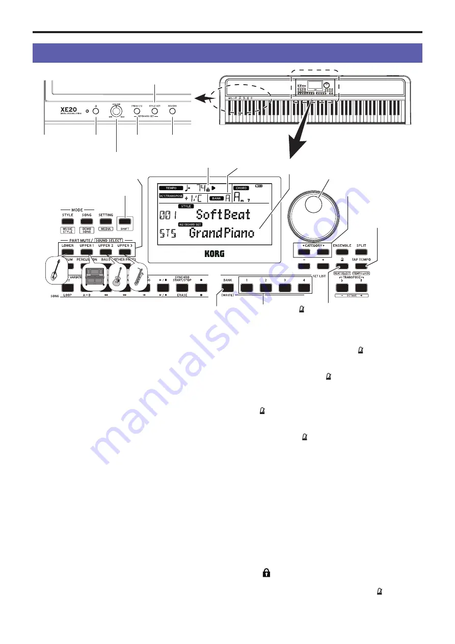 Korg XE20 Скачать руководство пользователя страница 7