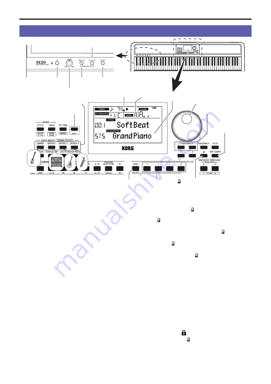 Korg XE20 Скачать руководство пользователя страница 63