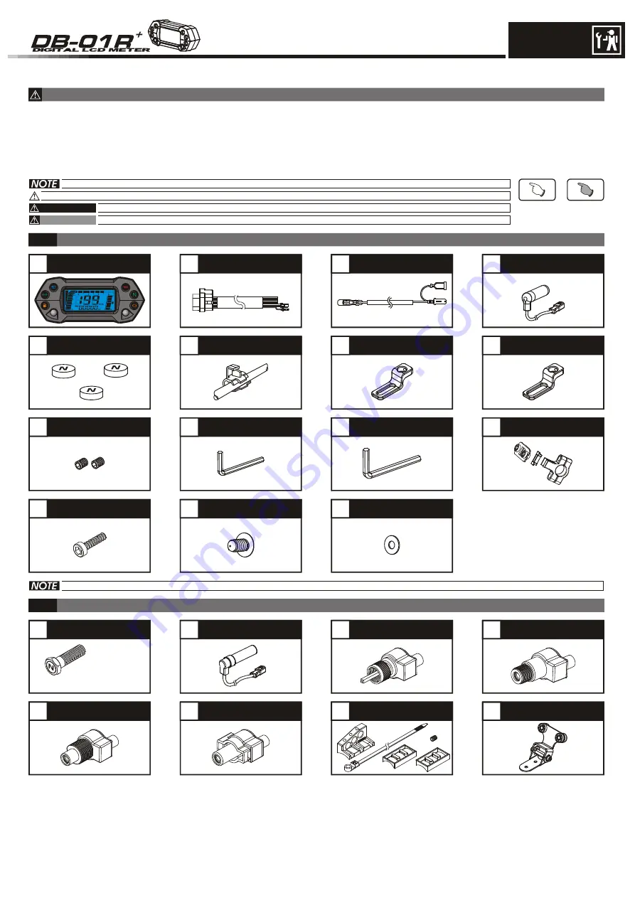 Koso DB-01R Instructions Manual Download Page 1