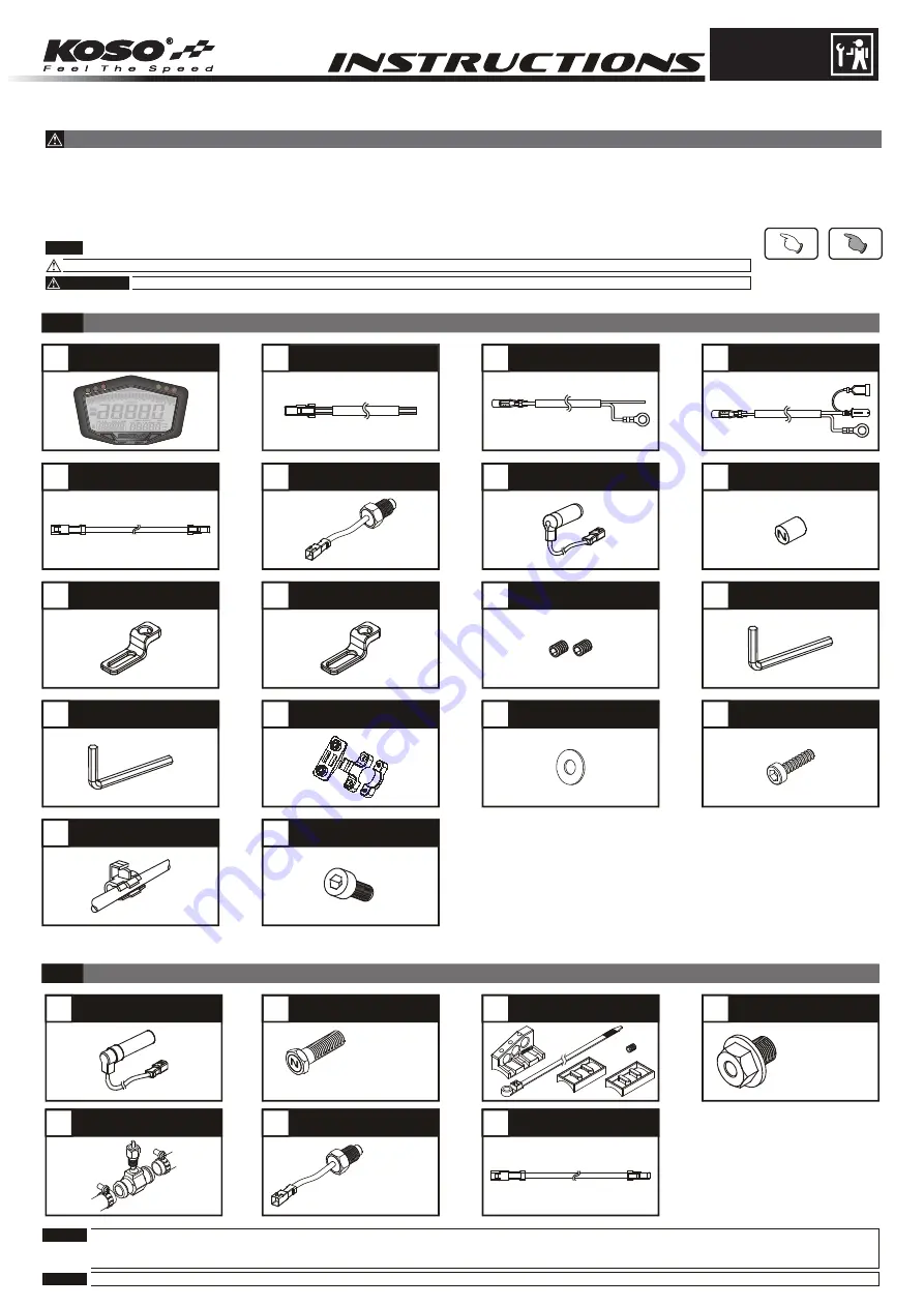 Koso DB-02R Instructions Manual Download Page 1