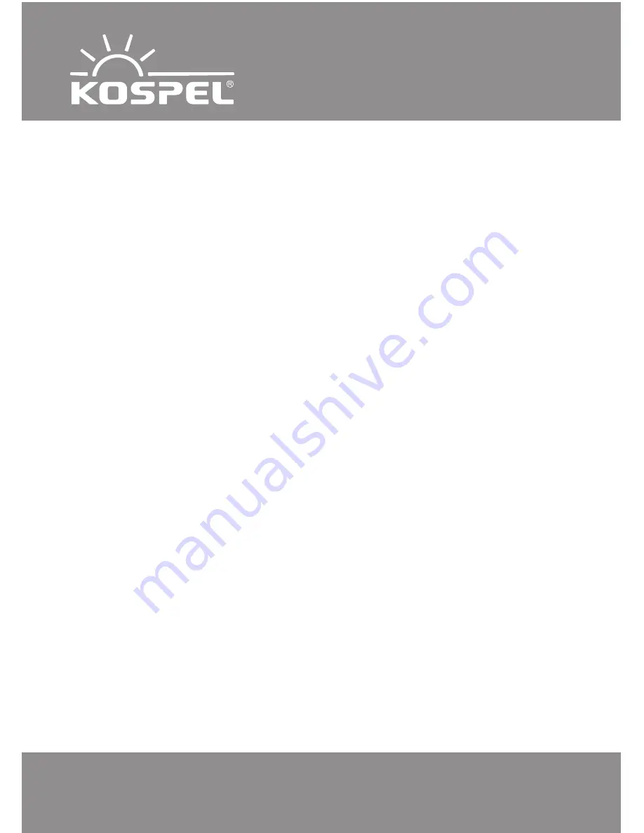 Kospel SWK120 Assembly And Operating Manual Download Page 8