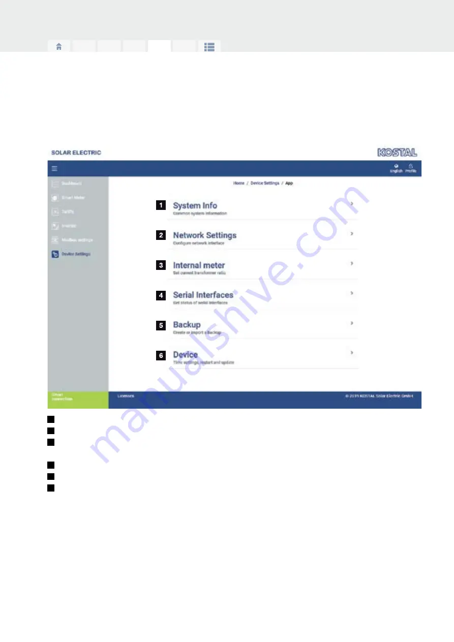 Kostal KSEM Operating Instructions Manual Download Page 82