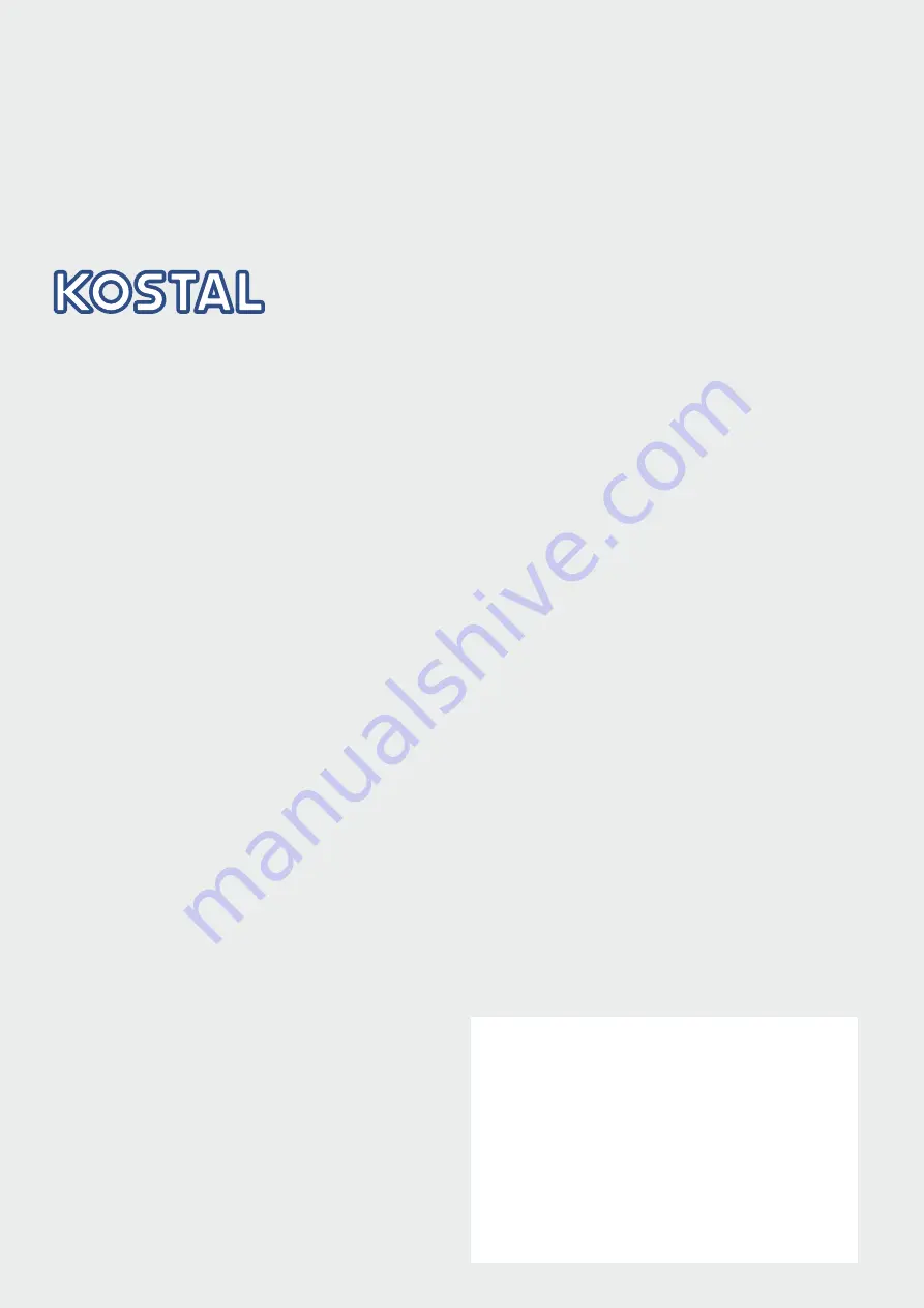 Kostal KSEM Operating Instructions Manual Download Page 98