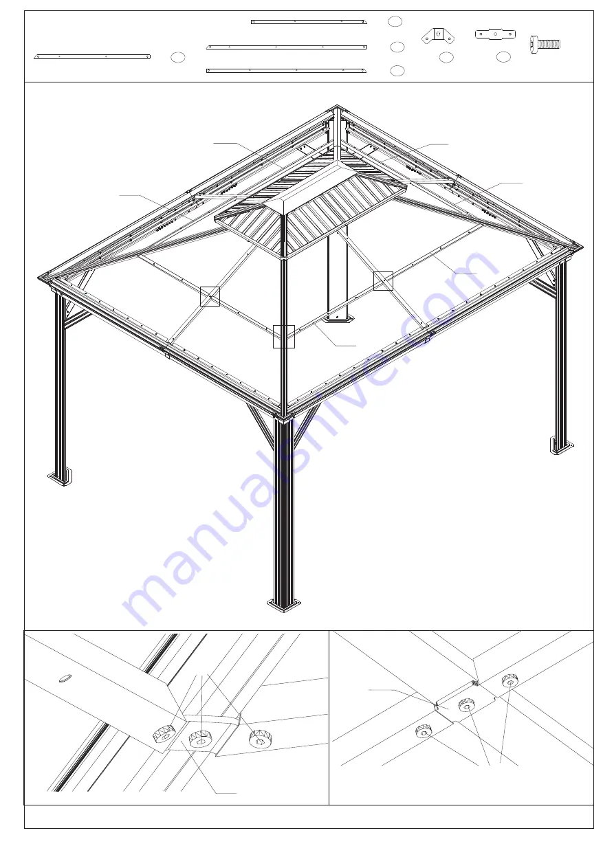 Kozyard 10'x12' Caesar Assembly Manual Download Page 18