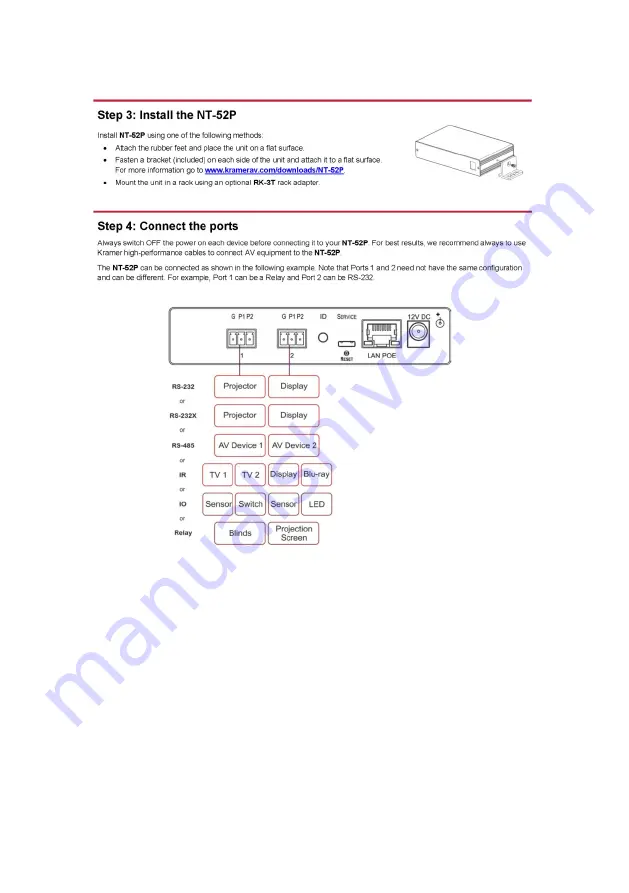 Kramer NT-52P Скачать руководство пользователя страница 4