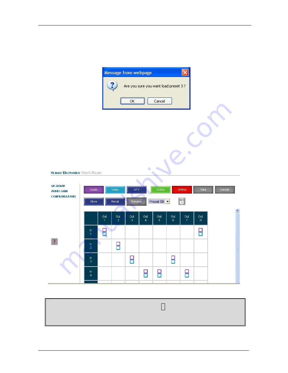 Kramer VP-8x8AK User Manual Download Page 36