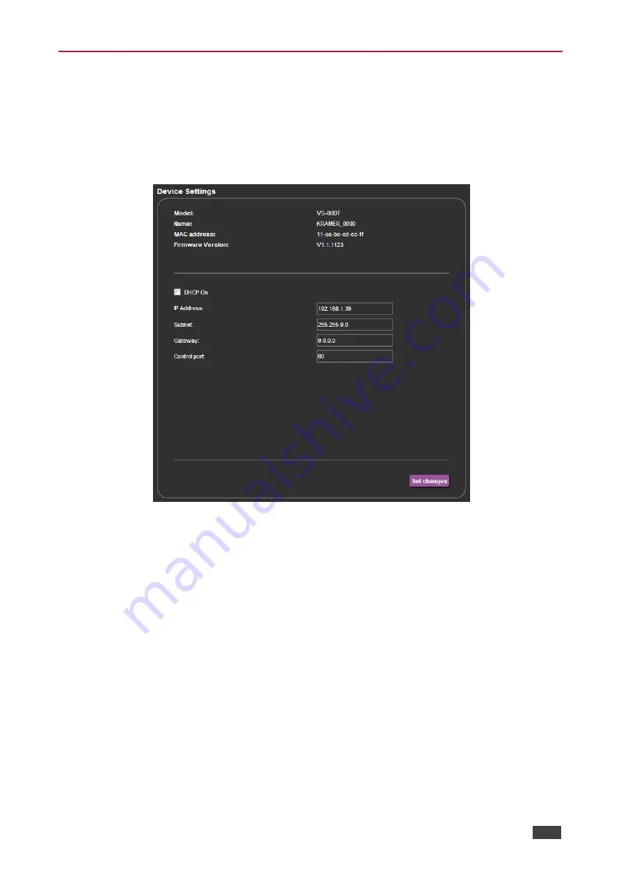 Kramer VS-88DT User Manual Download Page 26