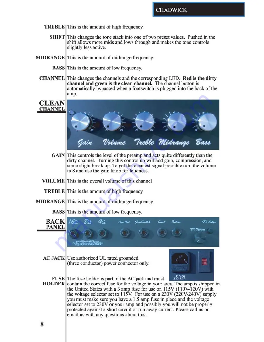 Krank CHABK10 Owner'S Manual Download Page 11