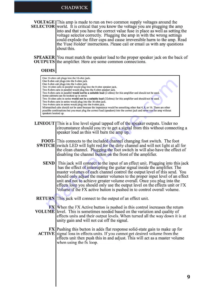 Krank CHABK10 Owner'S Manual Download Page 12