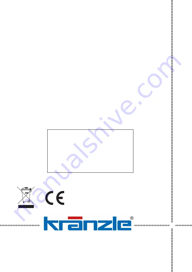 Kränzle 15827921265 Скачать руководство пользователя страница 22