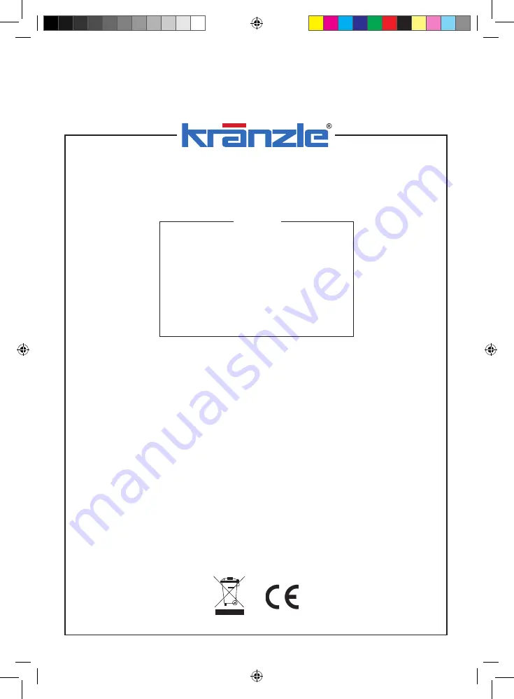 Kränzle VENTOS 50 ID Use And Maintenance Download Page 28