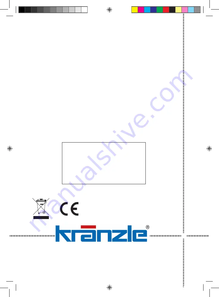 Kranzle Ventos 50 Скачать руководство пользователя страница 24