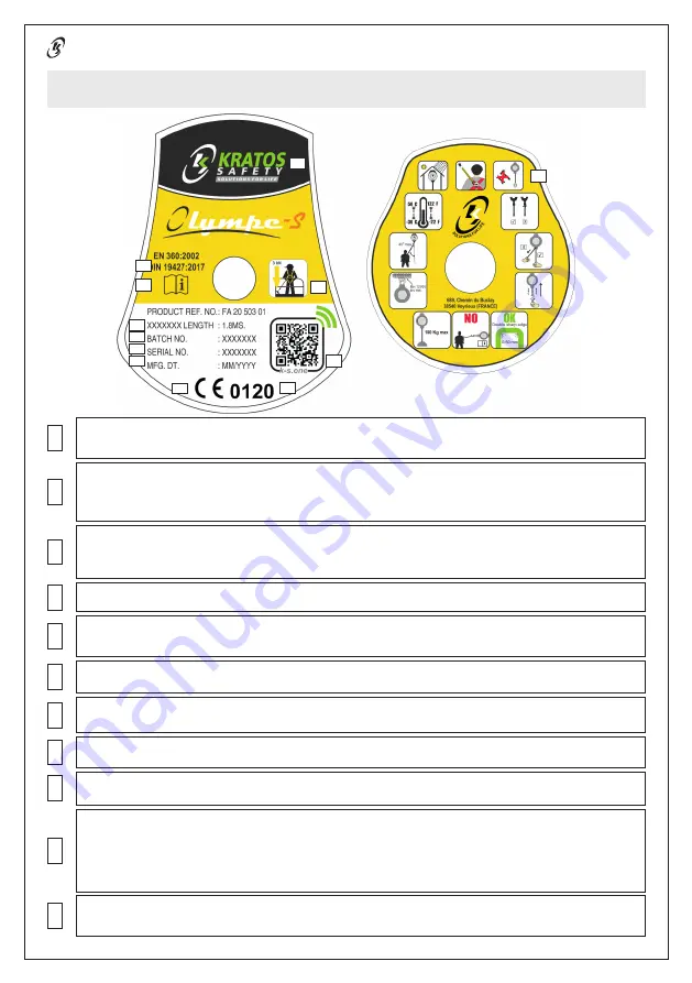 KRATOS SAFETY FA 20 503 01 Manual Download Page 4