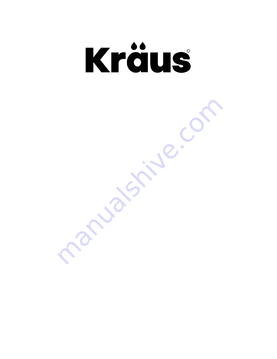 Kraus Kore KWF210-24 Installation Manual Download Page 1