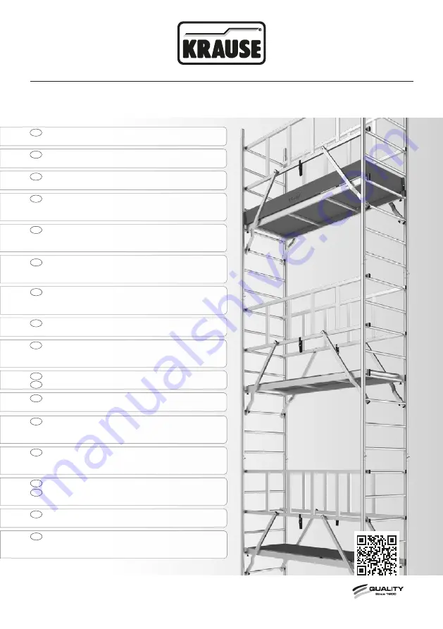 KRAUSE 949530 Assembly Instructions And User'S Manual Download Page 1