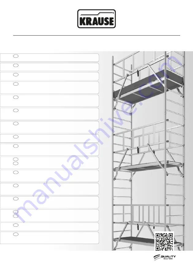 KRAUSE 949752 Assembly Instructions And User'S Manual Download Page 1