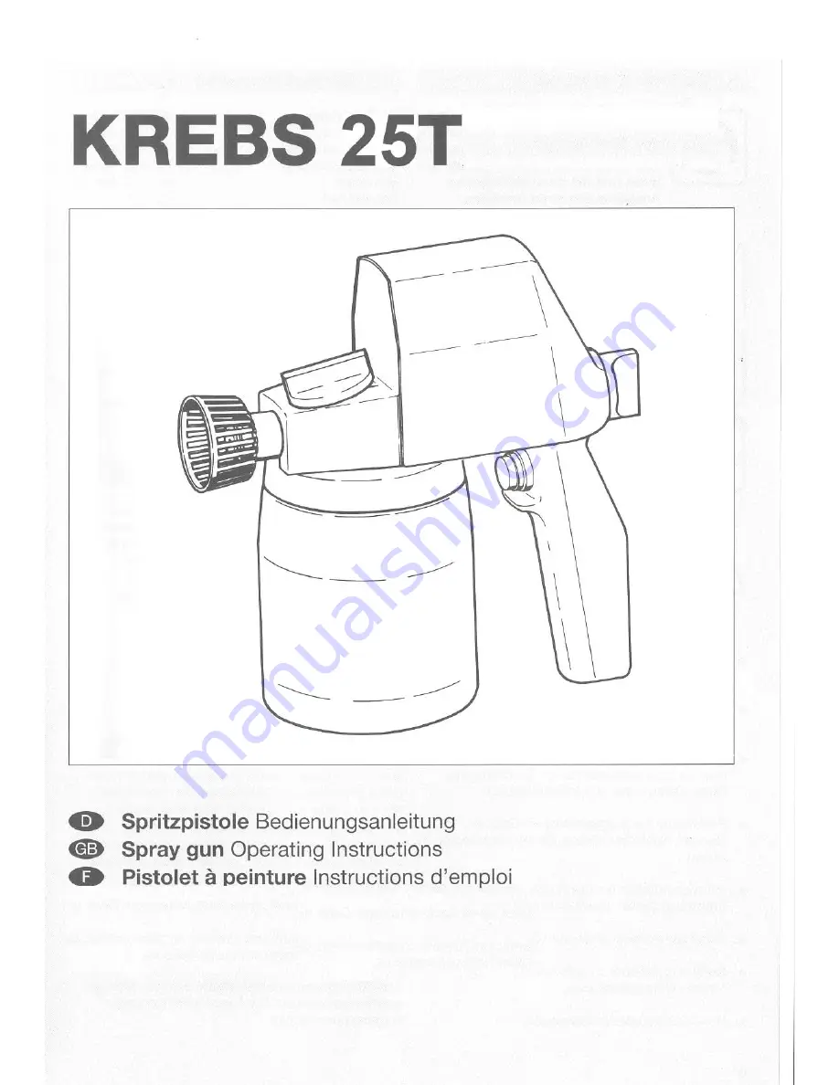 KREBS K25T Operating Instructions Manual Download Page 1